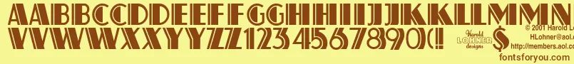 Atlassolid Font – Brown Fonts on Yellow Background