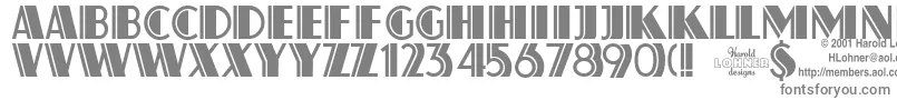 Atlassolid-fontti – harmaat kirjasimet valkoisella taustalla