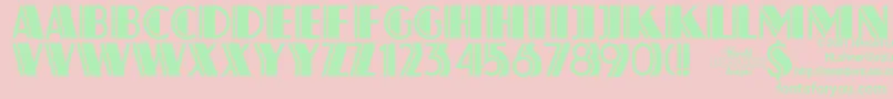 Atlassolid Font – Green Fonts on Pink Background