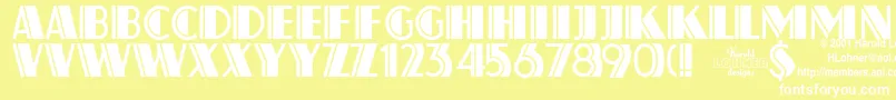 Atlassolid Font – White Fonts on Yellow Background