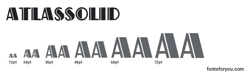 Размеры шрифта Atlassolid