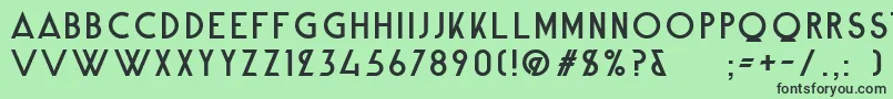 AlpineTypefaceCleanRegular Font – Black Fonts on Green Background