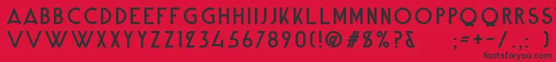 AlpineTypefaceCleanRegular Font – Black Fonts on Red Background