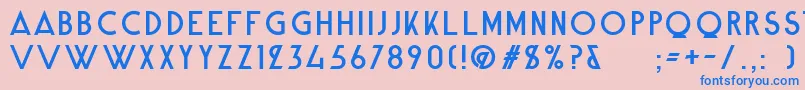 AlpineTypefaceCleanRegular-fontti – siniset fontit vaaleanpunaisella taustalla