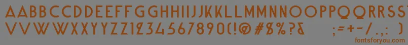 AlpineTypefaceCleanRegular Font – Brown Fonts on Gray Background
