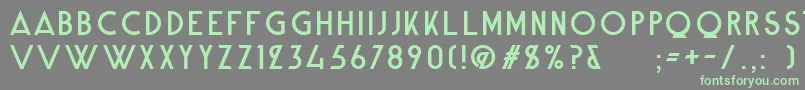 AlpineTypefaceCleanRegular Font – Green Fonts on Gray Background