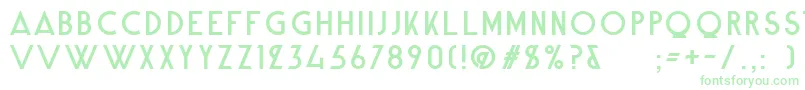 AlpineTypefaceCleanRegular Font – Green Fonts on White Background