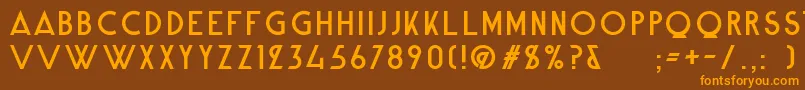fuente AlpineTypefaceCleanRegular – Fuentes Naranjas Sobre Fondo Marrón