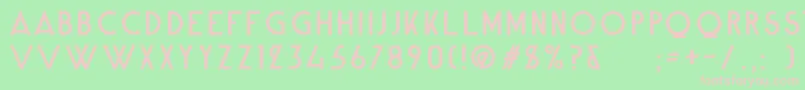 AlpineTypefaceCleanRegular Font – Pink Fonts on Green Background