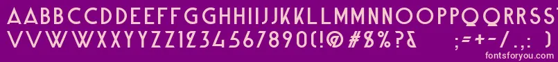 AlpineTypefaceCleanRegular Font – Pink Fonts on Purple Background