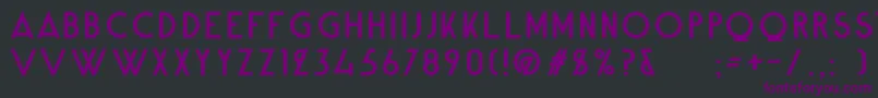 Fonte AlpineTypefaceCleanRegular – fontes roxas em um fundo preto