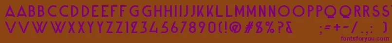 Шрифт AlpineTypefaceCleanRegular – фиолетовые шрифты на коричневом фоне