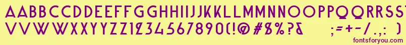 More about AlpineTypefaceCleanRegular Font AlpineTypefaceCleanRegular Font – Purple Fonts on Yellow Background