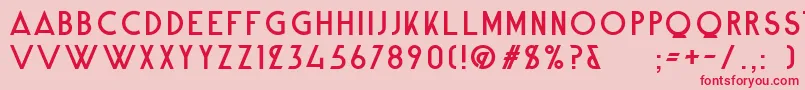 Шрифт AlpineTypefaceCleanRegular – красные шрифты на розовом фоне