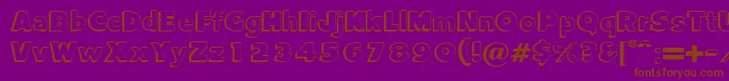 CamdenRegularDb Font – Brown Fonts on Purple Background