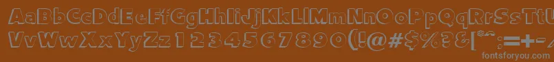 Weitere Informationen zur CamdenRegularDb-Schriftart CamdenRegularDb-Schriftart – Graue Schriften auf braunem Hintergrund