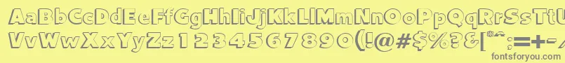 More about CamdenRegularDb Font CamdenRegularDb Font – Gray Fonts on Yellow Background