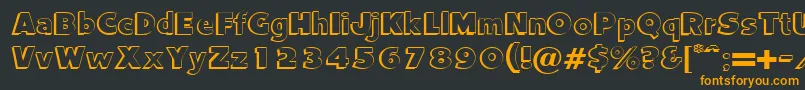 CamdenRegularDb Font – Orange Fonts on Black Background