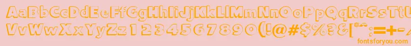 CamdenRegularDb Font – Orange Fonts on Pink Background