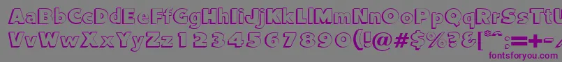 Więcej informacji o czcionce CamdenRegularDb Czcionka CamdenRegularDb – fioletowe czcionki na szarym tle