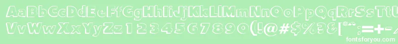 CamdenRegularDb Font – White Fonts on Green Background