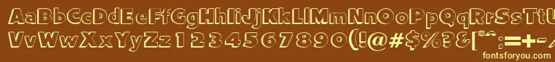 CamdenRegularDb Font – Yellow Fonts on Brown Background