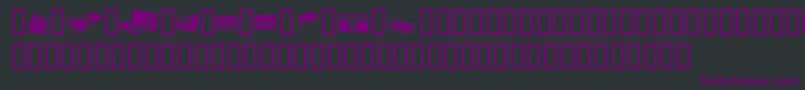 Ftdings Font – Purple Fonts on Black Background