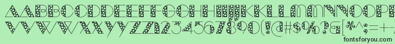 ManbowSpots Font – Black Fonts on Green Background
