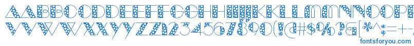 ManbowSpots Font – Blue Fonts on White Background