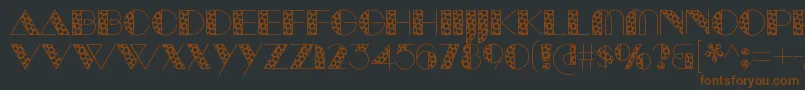 ManbowSpotsフォントについての詳細 フォントManbowSpots – 黒い背景に茶色のフォント