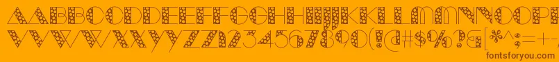 Weitere Informationen zur ManbowSpots-Schriftart ManbowSpots-Schriftart – Braune Schriften auf orangefarbenem Hintergrund