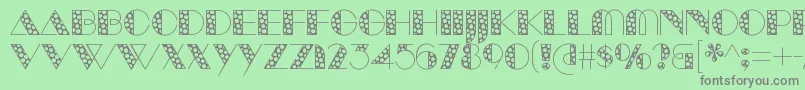 ManbowSpots Font – Gray Fonts on Green Background