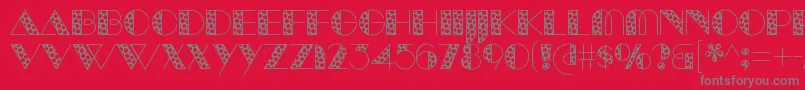 ManbowSpots Font – Gray Fonts on Red Background