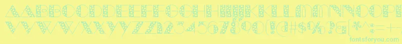 Lisätietoja ManbowSpots-fontista ManbowSpots-fontti – vihreät fontit keltaisella taustalla