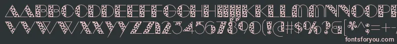 ManbowSpots Font – Pink Fonts on Black Background