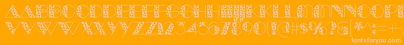 ManbowSpots Font – Pink Fonts on Orange Background