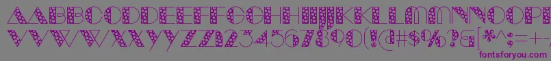 Weitere Informationen zur ManbowSpots-Schriftart ManbowSpots-Schriftart – Violette Schriften auf grauem Hintergrund