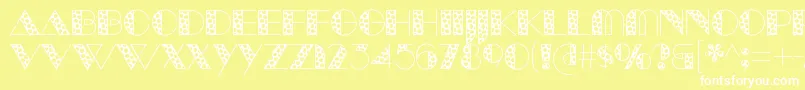 フォントManbowSpots – 黄色い背景に白い文字
