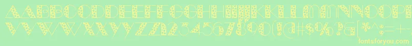 ManbowSpots Font – Yellow Fonts on Green Background