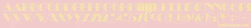 ManbowSpots-Schriftart – Gelbe Schriften auf rosa Hintergrund