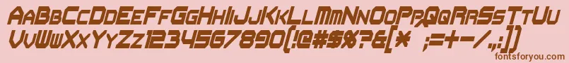 FlipbashCondensedItalic Font – Brown Fonts on Pink Background