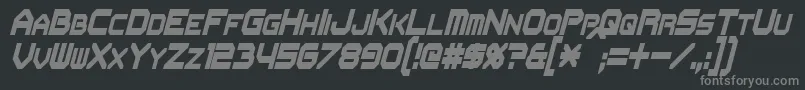 FlipbashCondensedItalic Font – Gray Fonts on Black Background