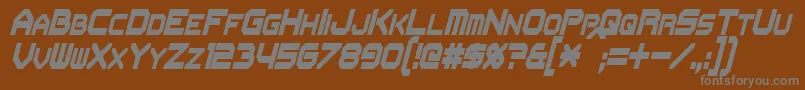 FlipbashCondensedItalic Font – Gray Fonts on Brown Background