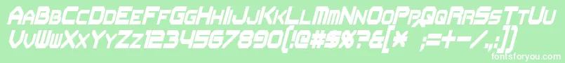 FlipbashCondensedItalic Font – White Fonts on Green Background