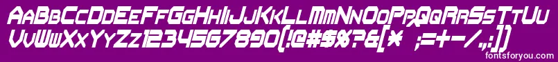 FlipbashCondensedItalic Font – White Fonts on Purple Background