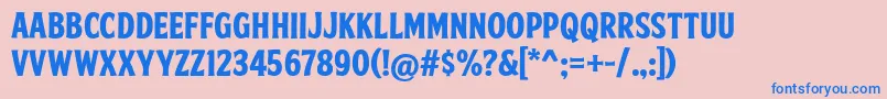 FtySkradjhuwnNcv3-Schriftart – Blaue Schriften auf rosa Hintergrund