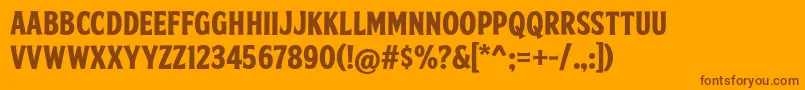 FtySkradjhuwnNcv3 Font – Brown Fonts on Orange Background