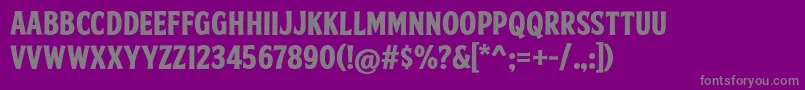 FtySkradjhuwnNcv3-fontti – harmaat kirjasimet violetilla taustalla