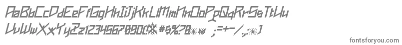 PhoenixiansItalic Font – Gray Fonts on White Background