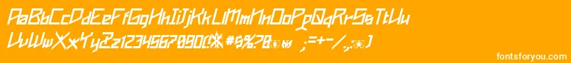 PhoenixiansItalic Font – White Fonts on Orange Background